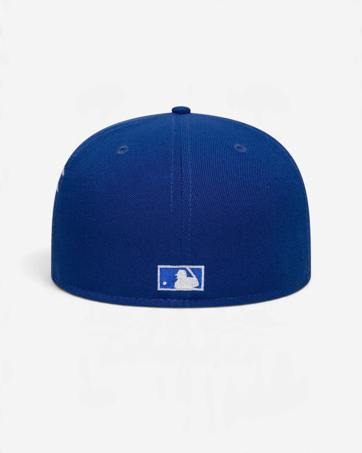 Astrofat blue 59FIFTY LA Dodgers fitted cap showing the rear view with the embroidered MLB logo on the back.