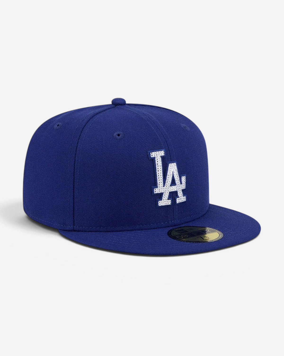 Astrofat 59FIFTY LA Dodgers fitted cap in dark blue with a sparkling rhinestone team logo on the front.