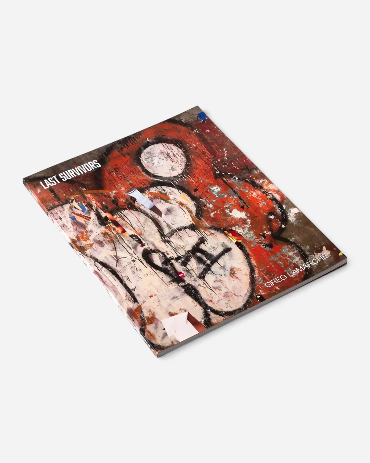 Astrofat Last Survivors hardcover book by Greg Lamarche featuring a weathered red and white graffiti art cover