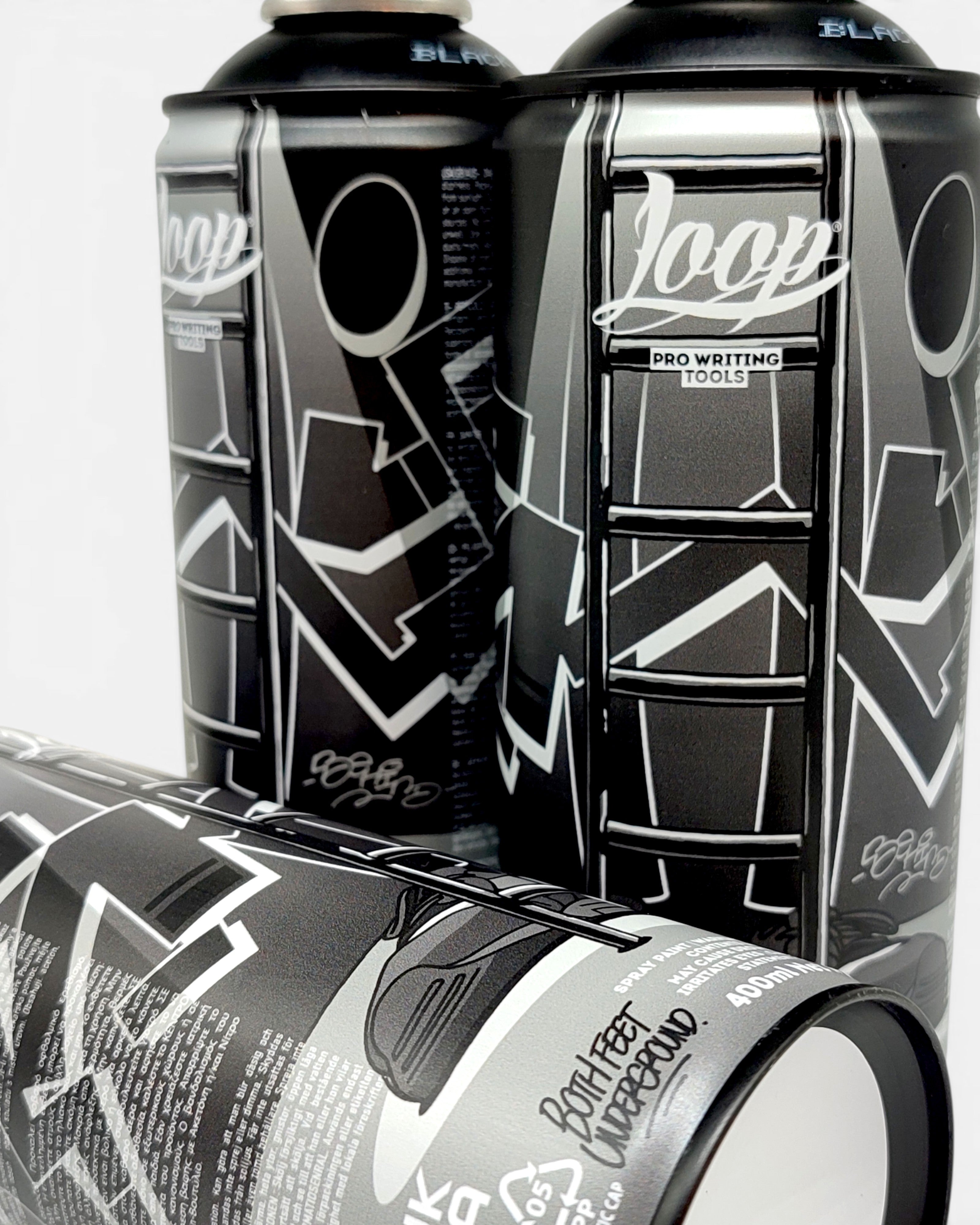 Astrofat Loop x Cantastic 10 Years Anniversary limited edition spray paint can in LP 139 Beastville York black design.