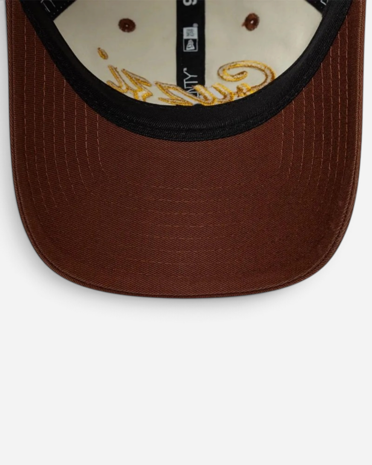 Astrofat 9TWENTY Moto Guzzi baseball cap in beige and brown cotton with embroidered logo and curved brim
