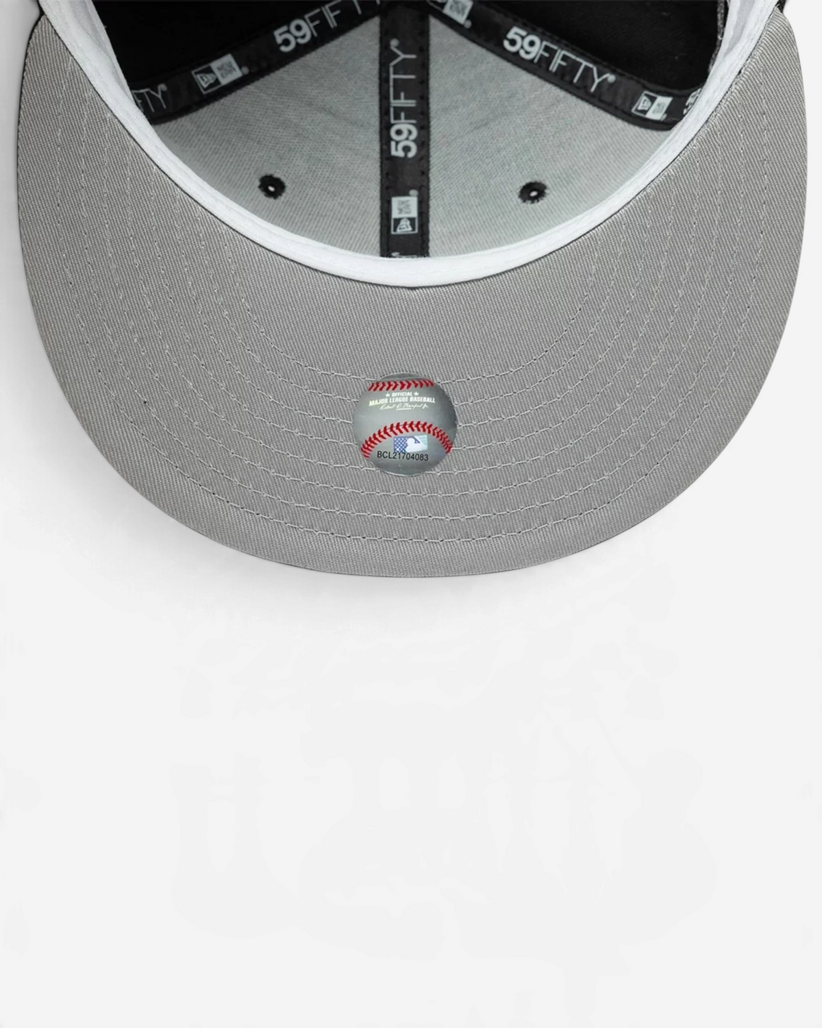 Astrofat New Era 59FIFTY low profile fitted cap featuring a grey undervisor with an official MLB hologram sticker