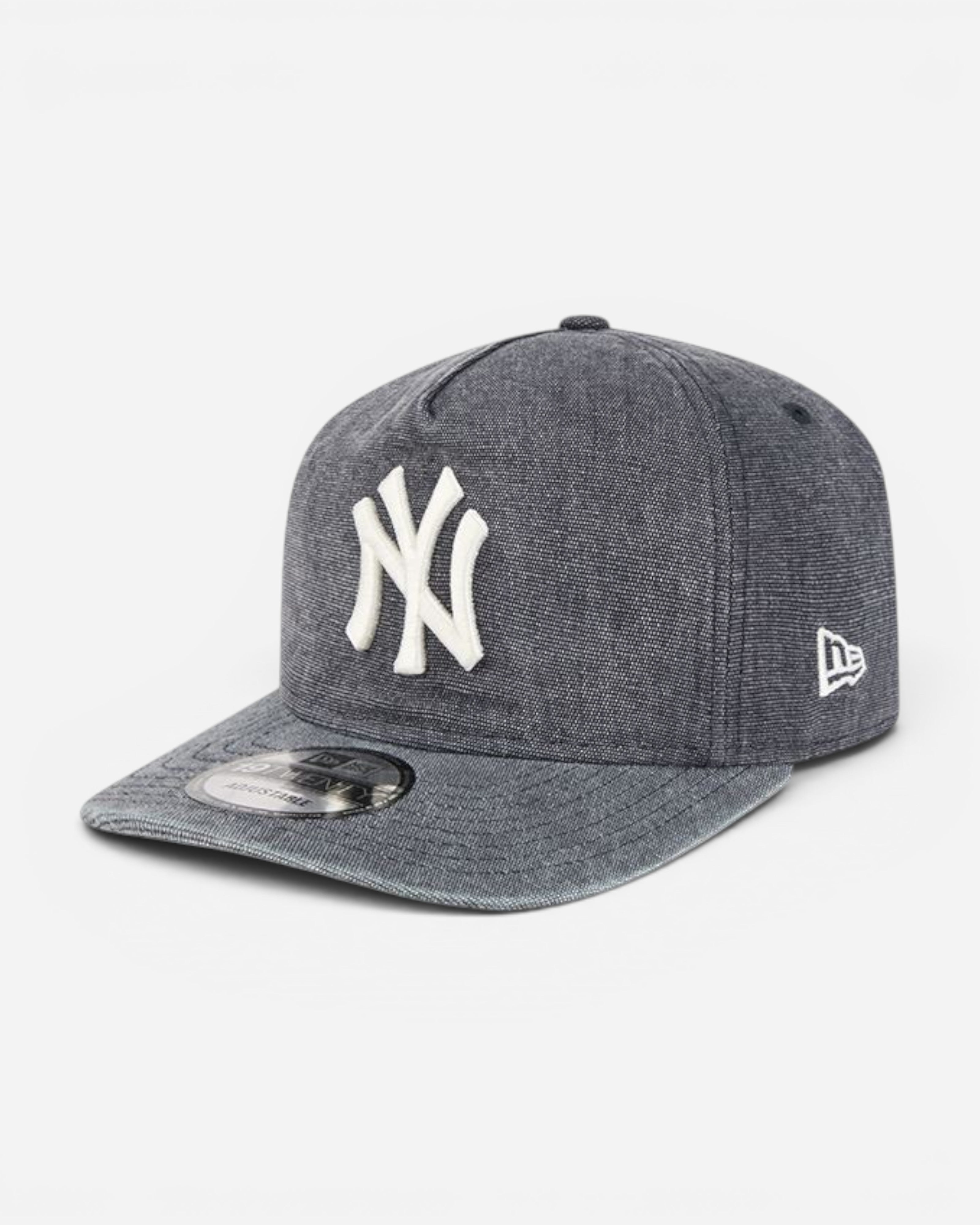 Astrofat New York Yankees baseball cap in navy blue denim with white logo and adjustable strapback