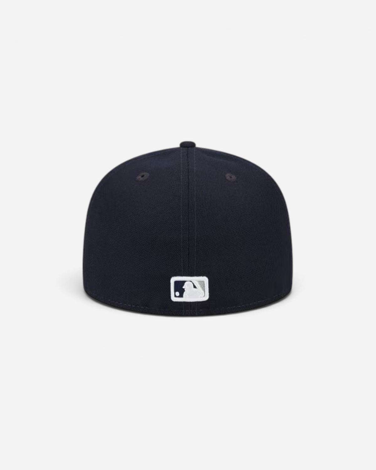 Astrofat navy blue New York Yankees 59FIFTY fitted cap, back view showing the white embroidered MLB logo.