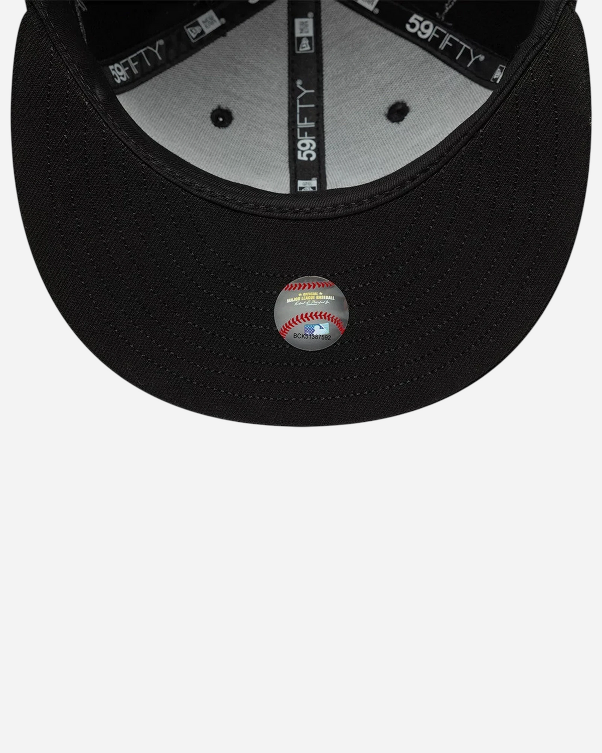 Astrofat New York Yankees 59FIFTY fitted cap in navy with a flat visor and grey undervisor.