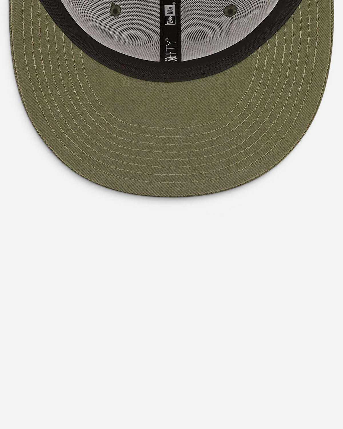 Astrofat New York Yankees 59FIFTY fitted cap in olive green with a flat visor and structured crown.