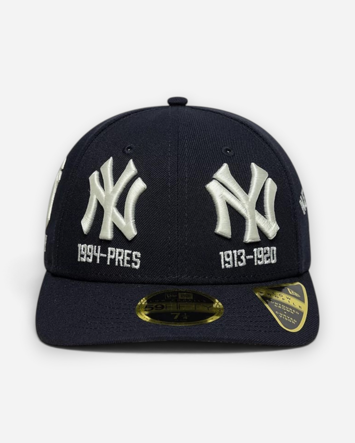Astrofat navy blue New York Yankees 59FIFTY low profile fitted cap featuring historic team logo embroidery