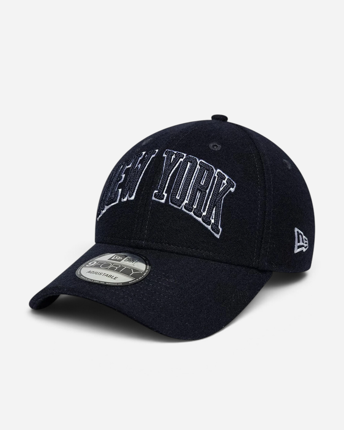 Astrofat navy blue 9FORTY New York Yankees baseball cap with white script embroidery and a curved visor.