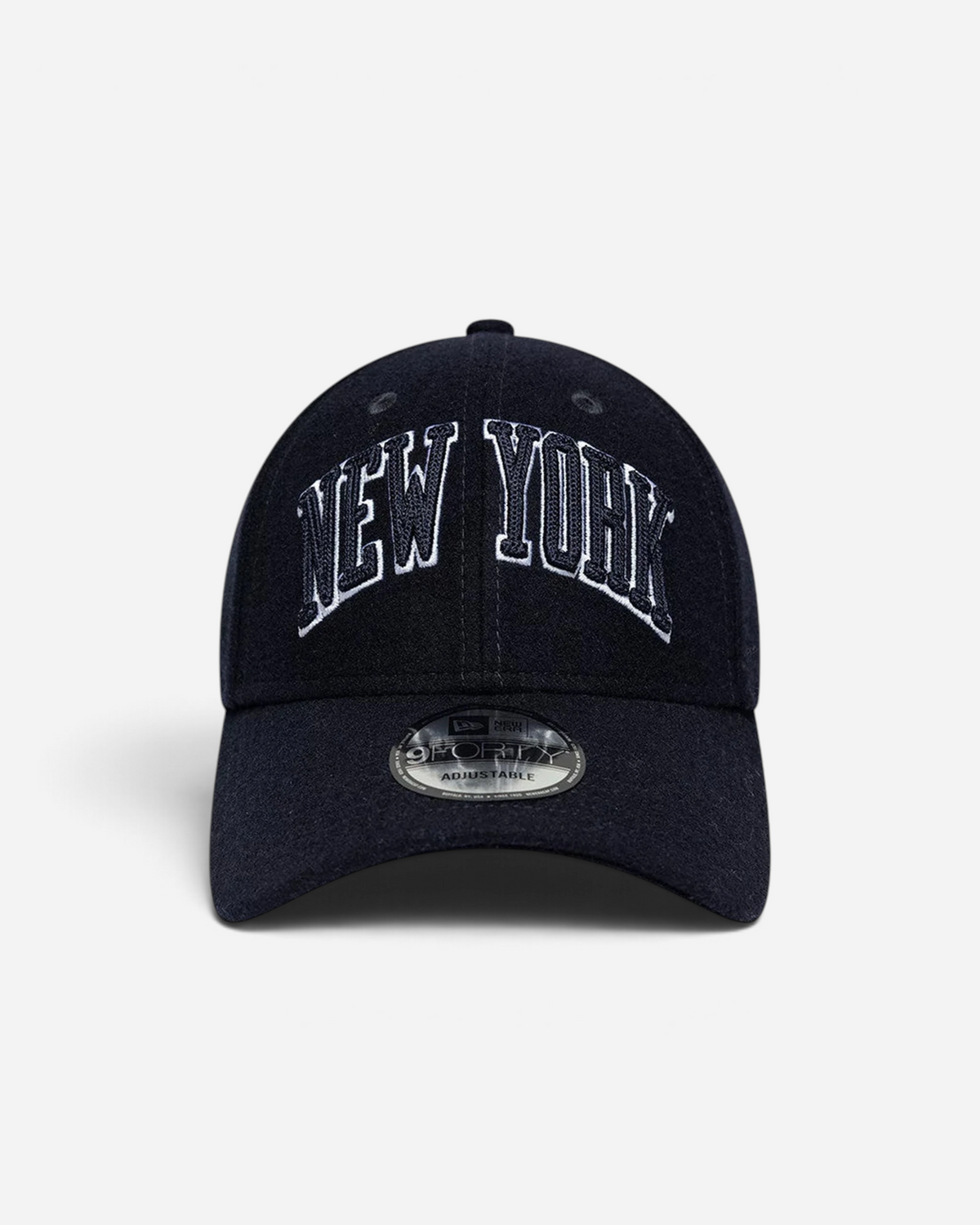 Astrofat navy blue 9FORTY New York Yankees baseball cap with white script embroidery and a curved visor.