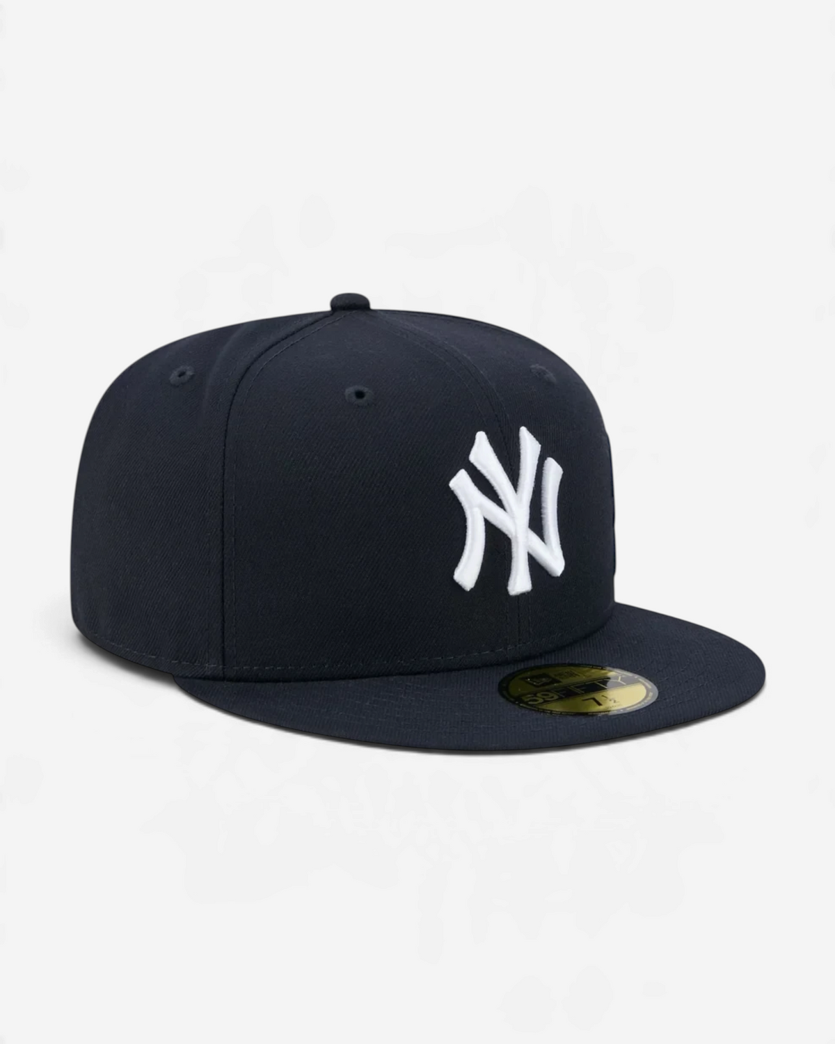Astrofat navy blue New York Yankees 59FIFTY fitted cap with white front logo and flat visor