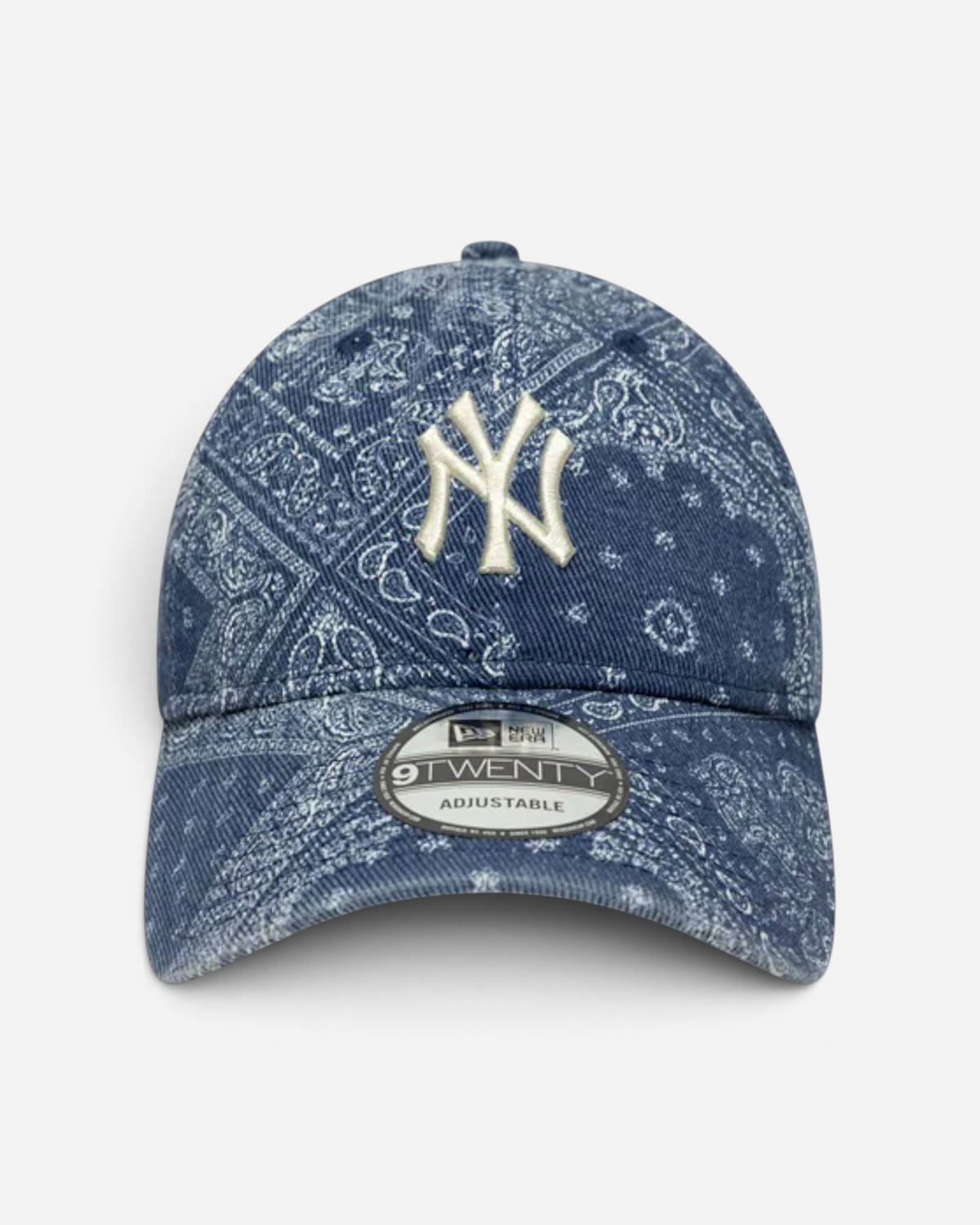 Astrofat 9TWENTY New York Yankees cap in navy blue with a washed paisley pattern and embroidered front logo.