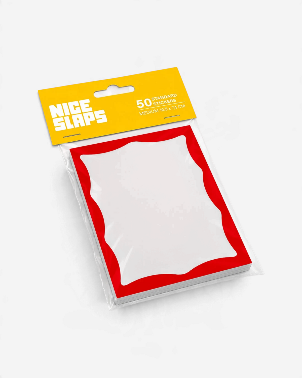 Astrofat Nice Slaps medium stickers with a red frame design in a 50-pack, ideal for tagging and sticker bombing.