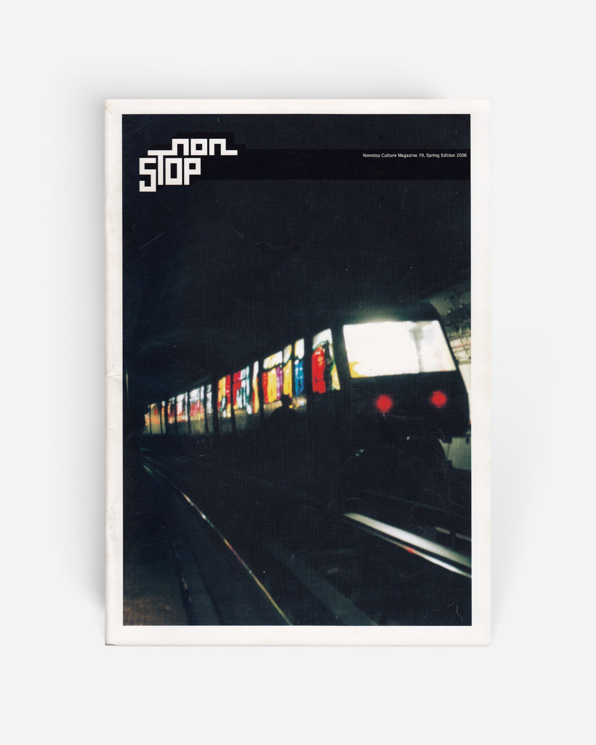Astrofat Non Stop Magazine Issue 19 from 2006 featuring a graffiti-covered train on the cover.