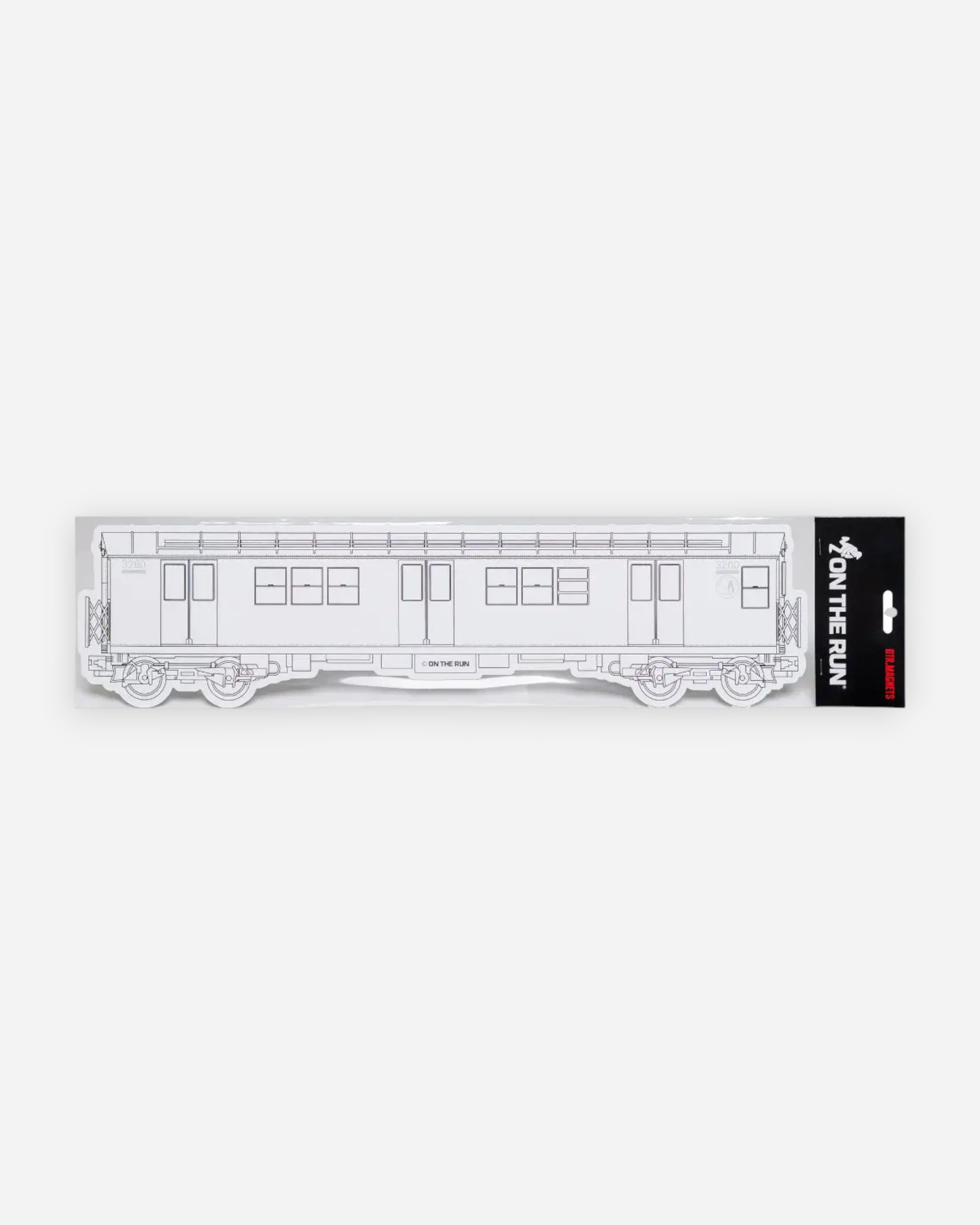 Astrofat NYC Subway train car magnet, blank outline design, 44.7 x 11cm.