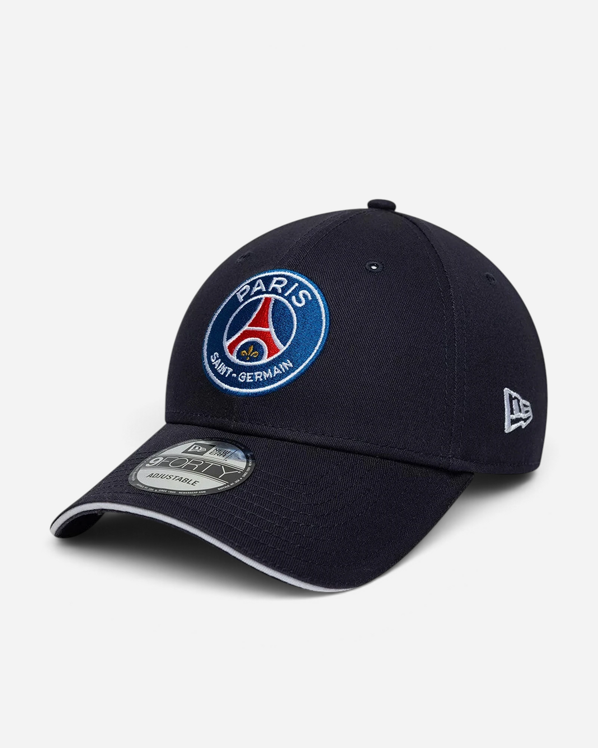 Astrofat 9FORTY Paris Saint Germain baseball cap in black with embroidered team logo and curved visor.