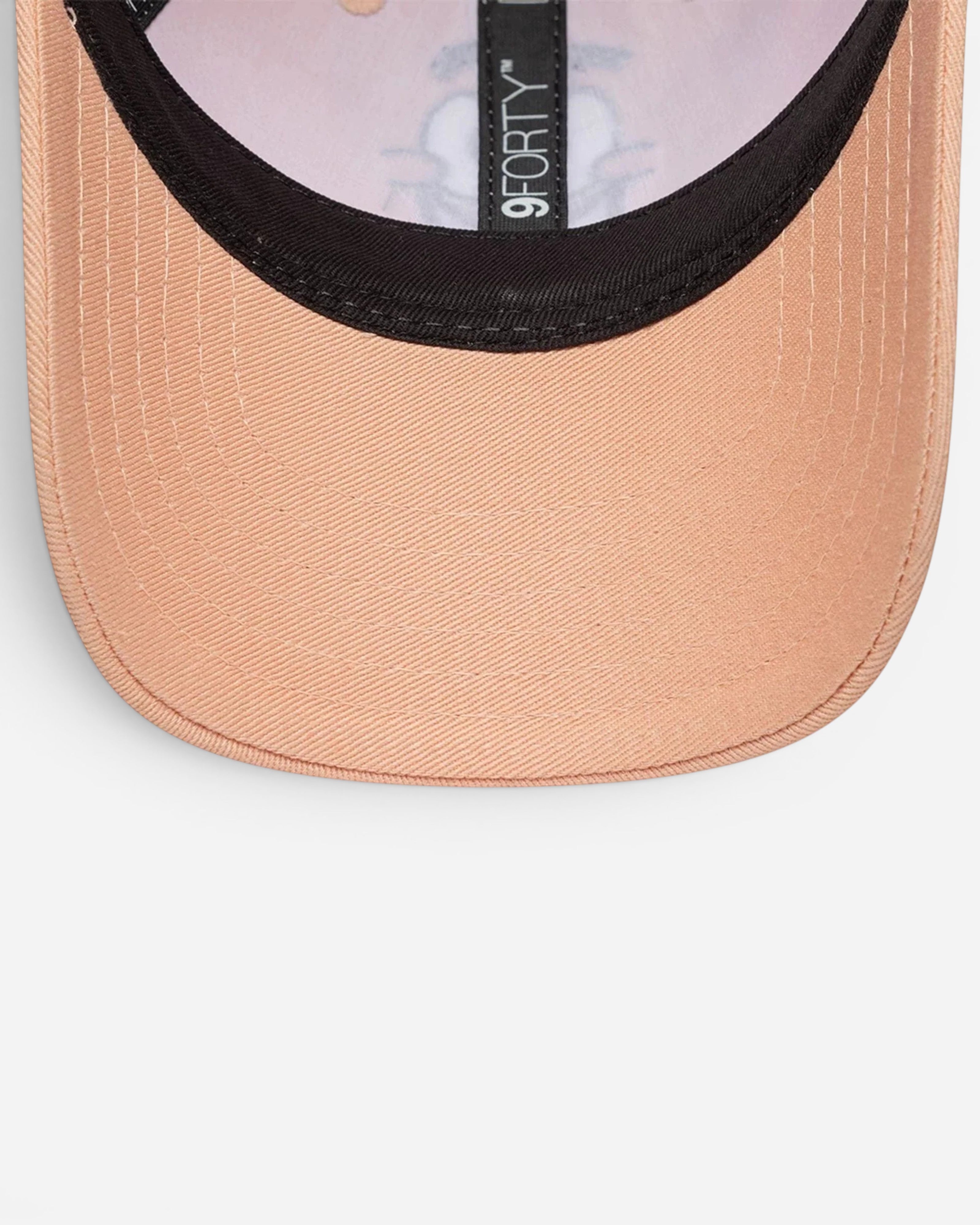 Astrofat 9FORTY toddler cap in peach cotton with a curved brim and embroidered Patrick Star face graphic.