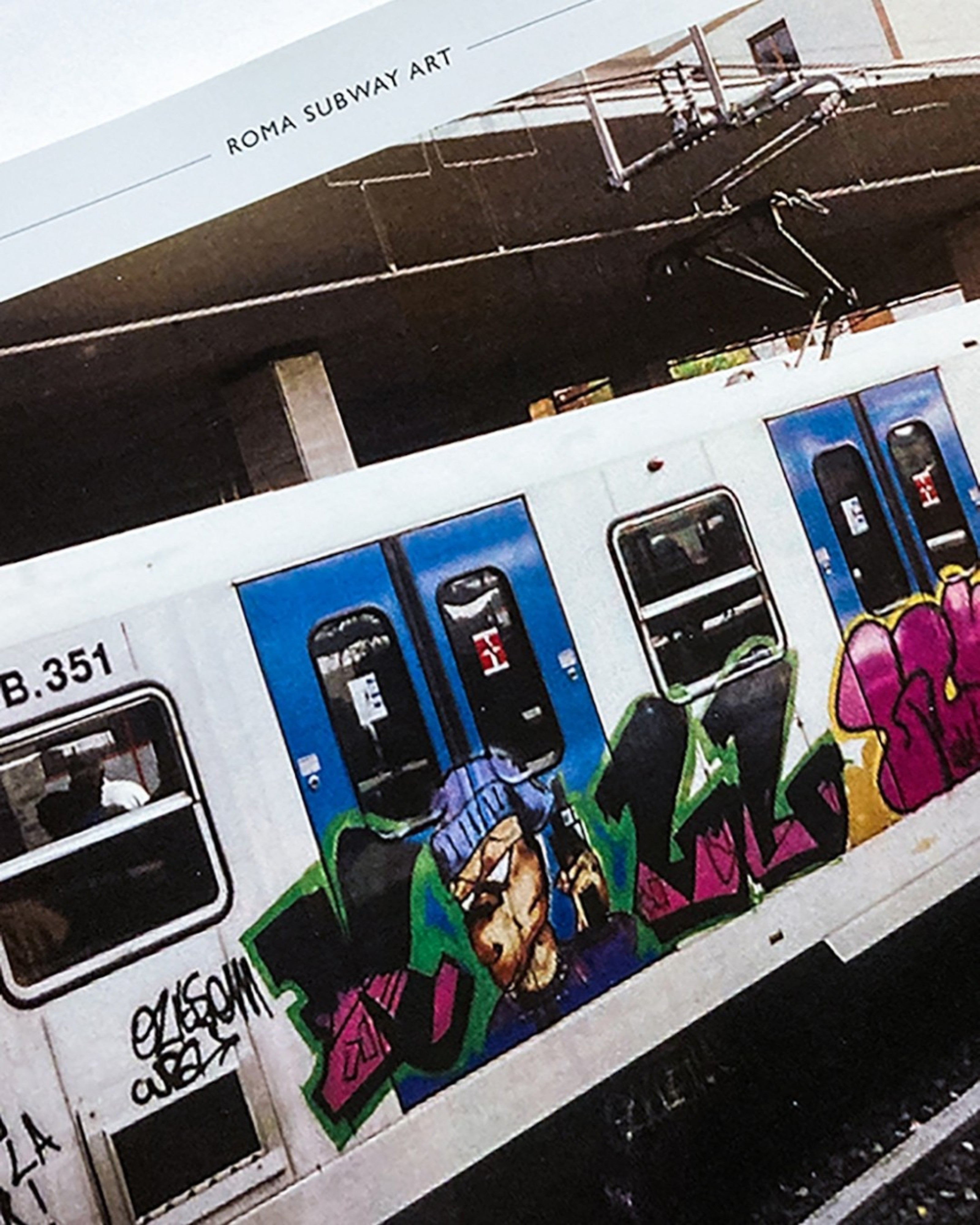 Astrofat Roma Subway Art hardcover book featuring a graffiti-covered train on the cover.