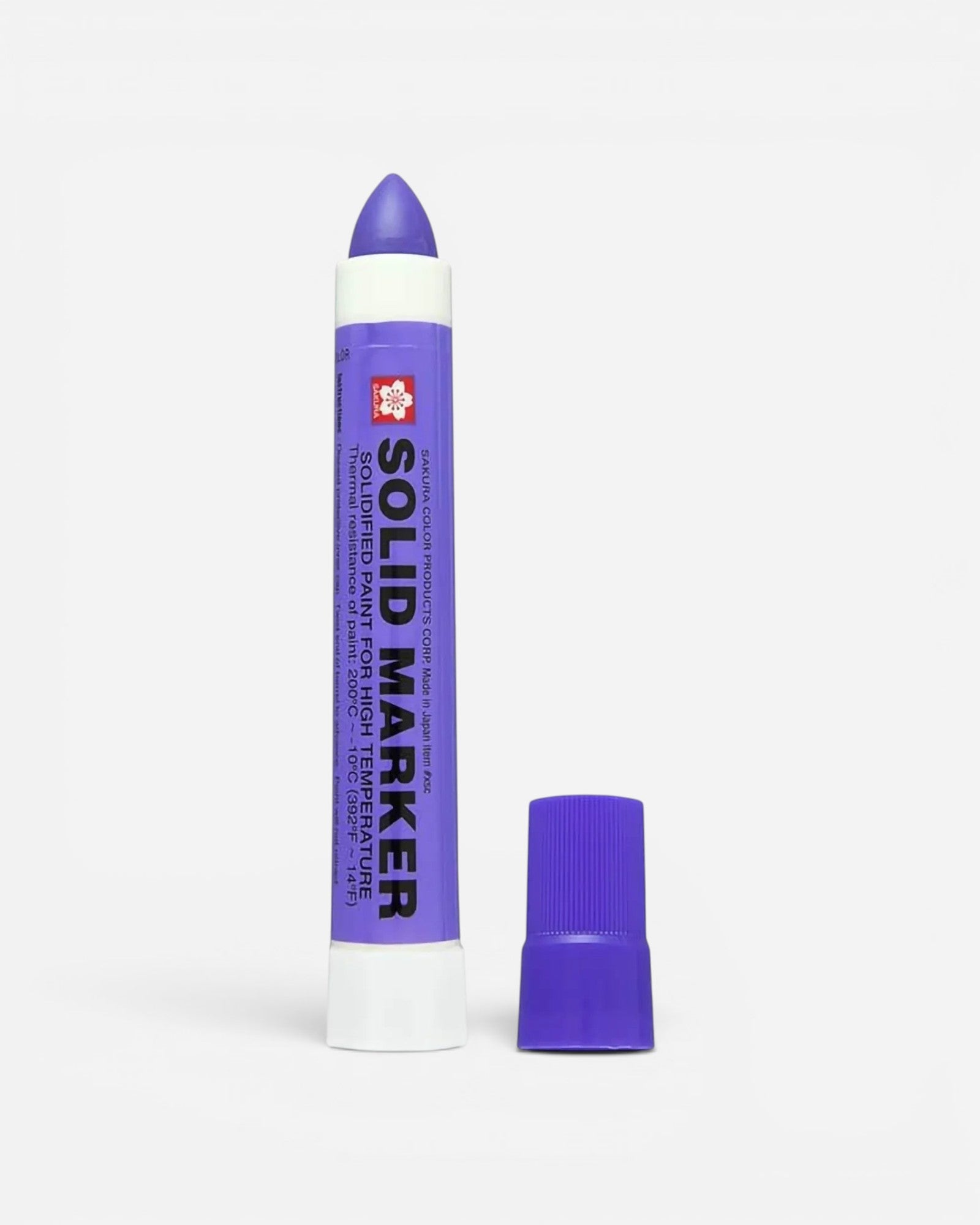 Astrofat Sakura Solid Marker, purple, oil-based paint marker for industrial use and art, 13mm tip, writes on various surfaces.
