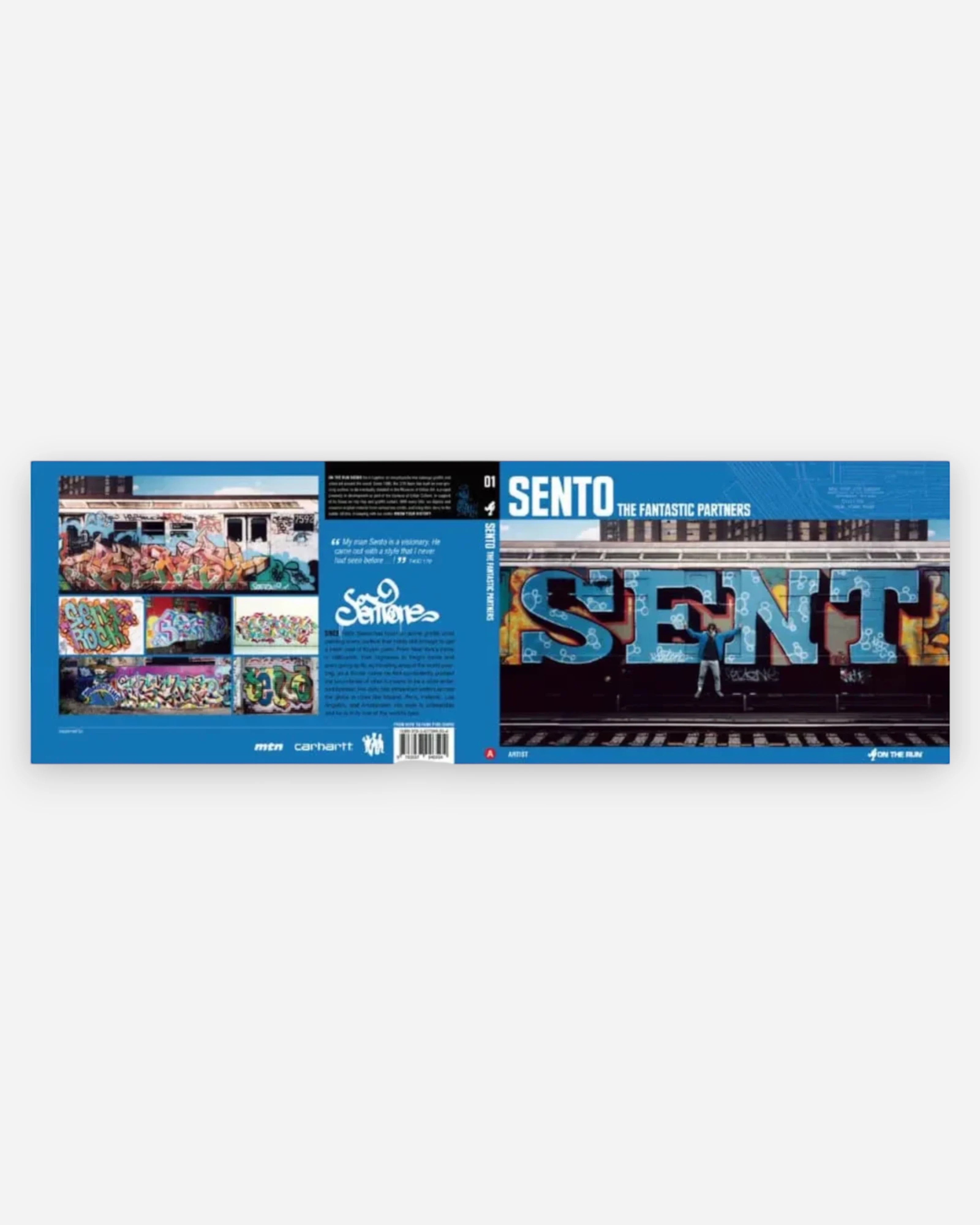 Astrofat OTR Books #1 SENTO The Fantastic Partners softcover book featuring graffiti art on trains and walls.