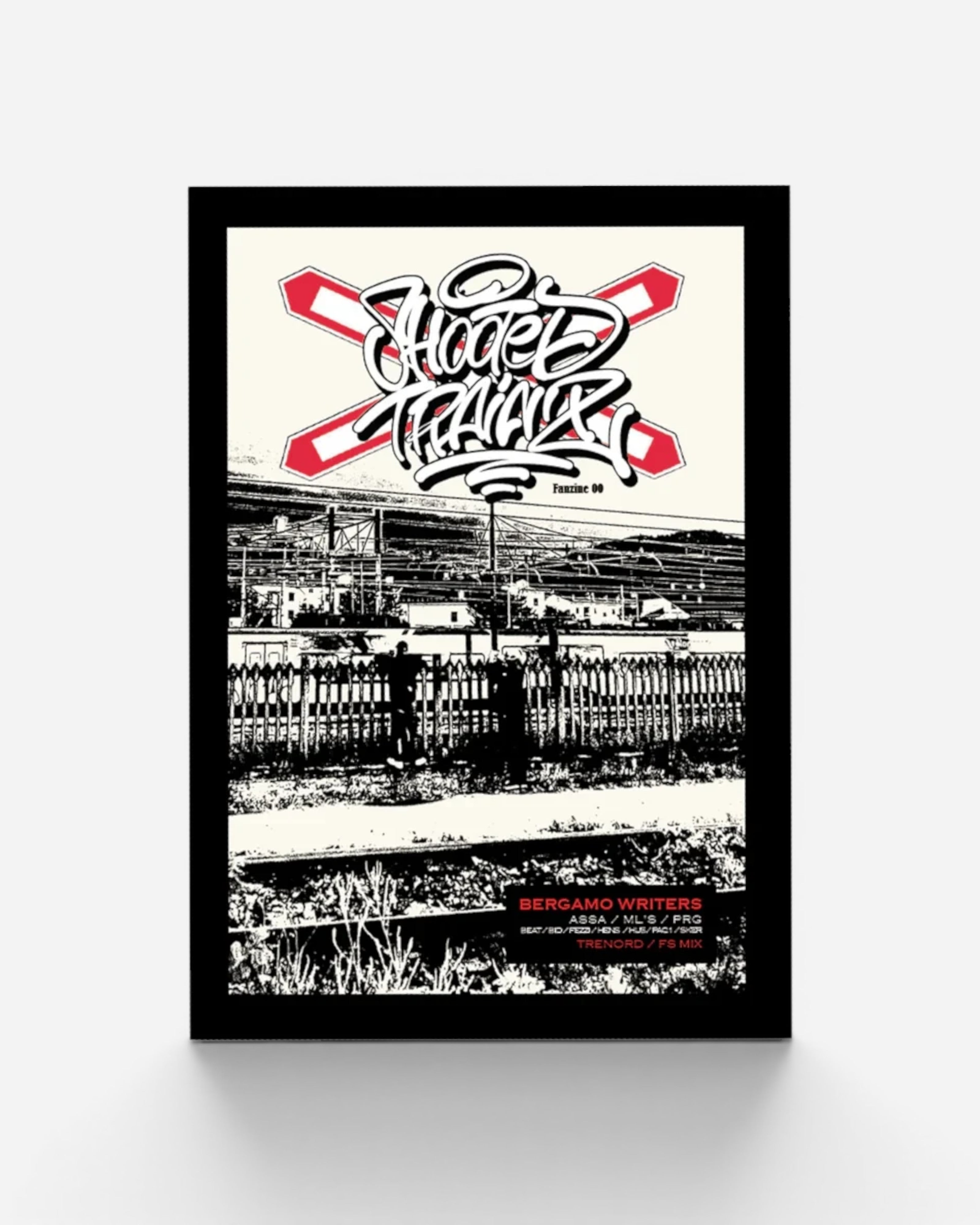 Astrofat Shooted Trainz Issue 00 graffiti magazine featuring black and white train photography and bold typography.