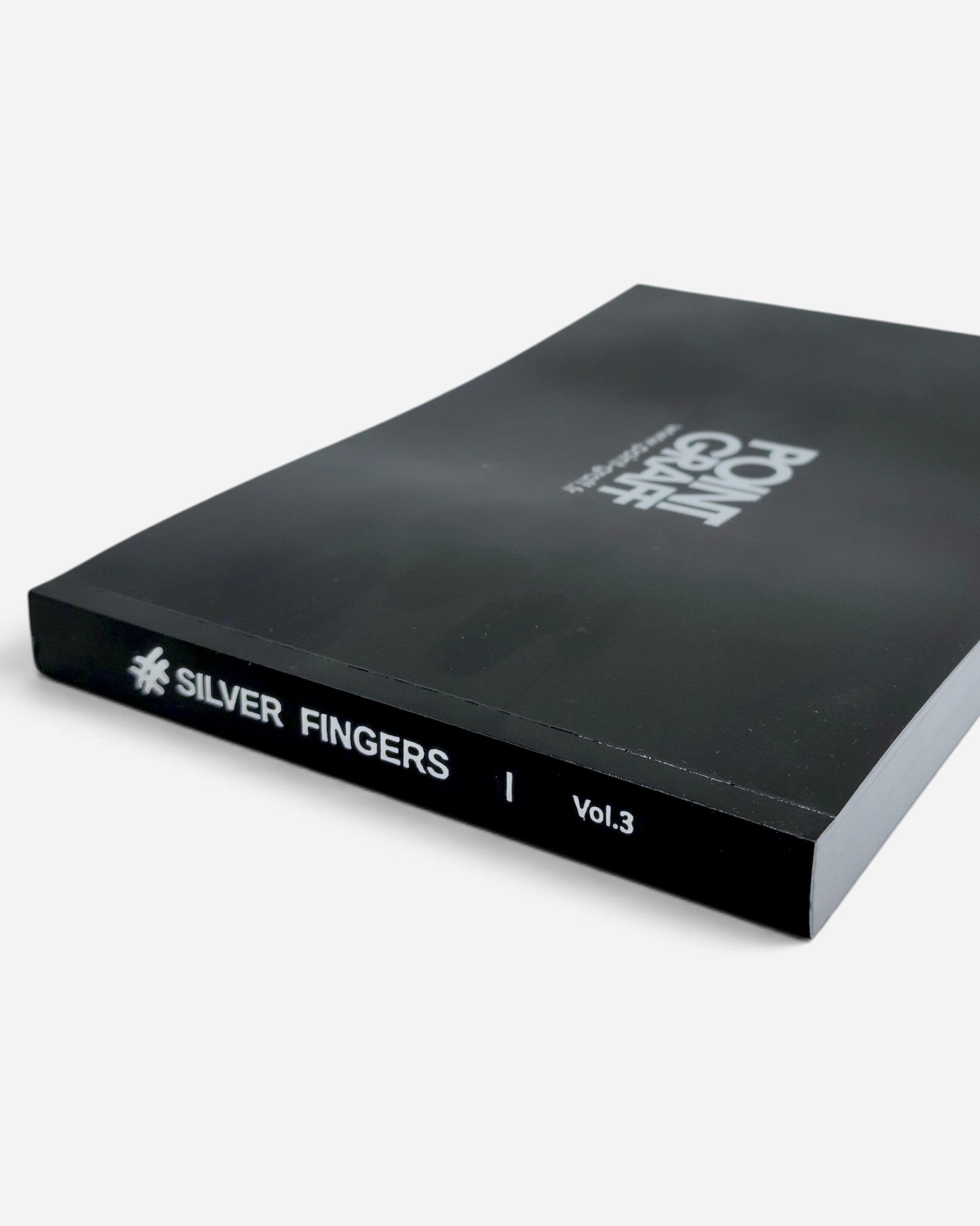 Astrofat Silver Fingers Vol.3 graffiti photography book with a black cover and white text on a white background