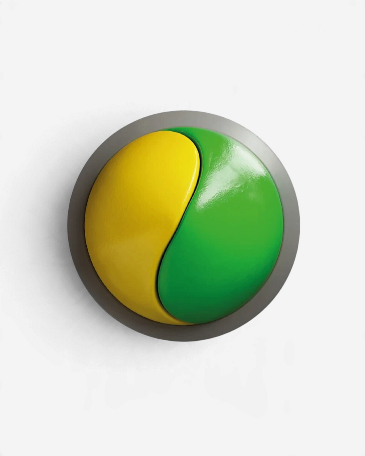 Astrofat Solid Combo Marker in a yellow and green Yin-Yang design, a durable, quick-drying graffiti paint stick.