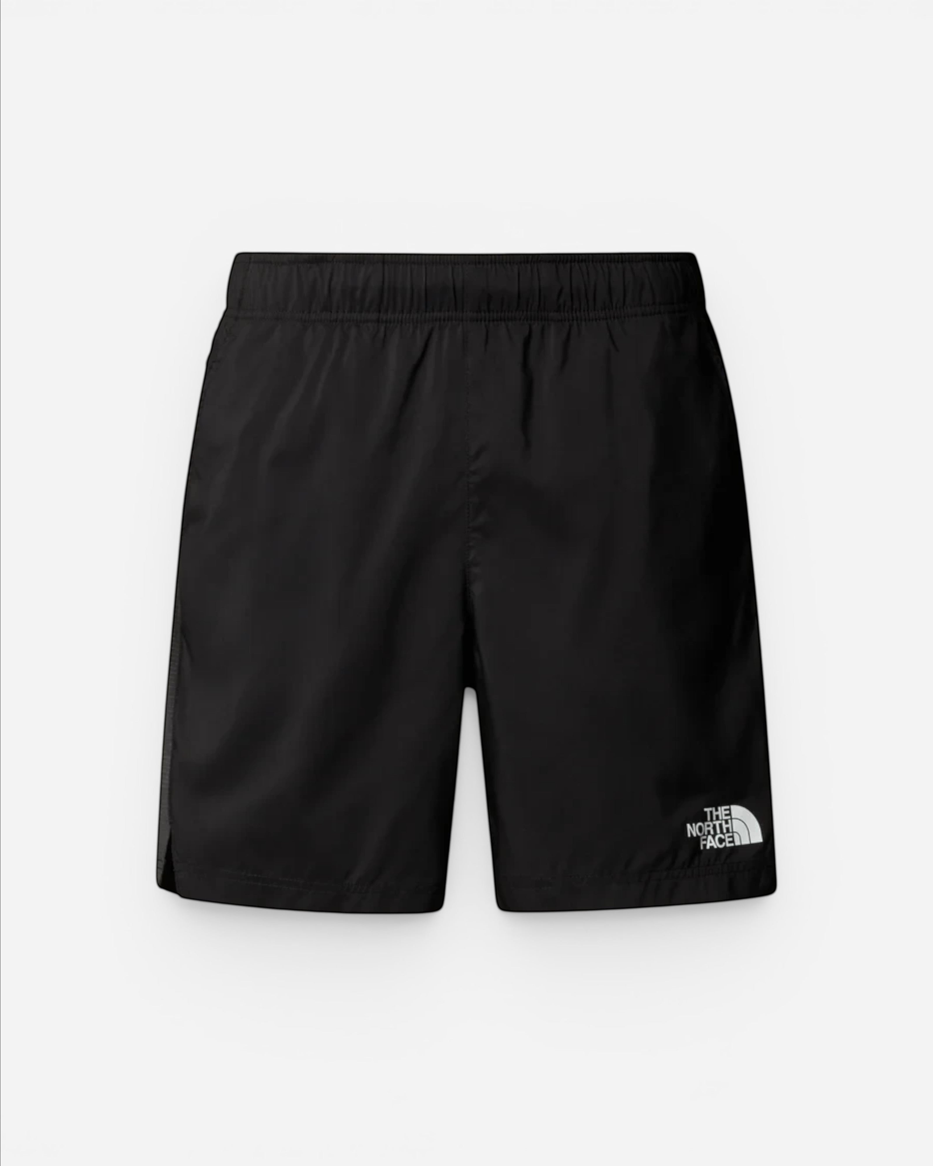 Astrofat The North Face black lightweight nylon cargo shorts with elastic waistband and logo detail