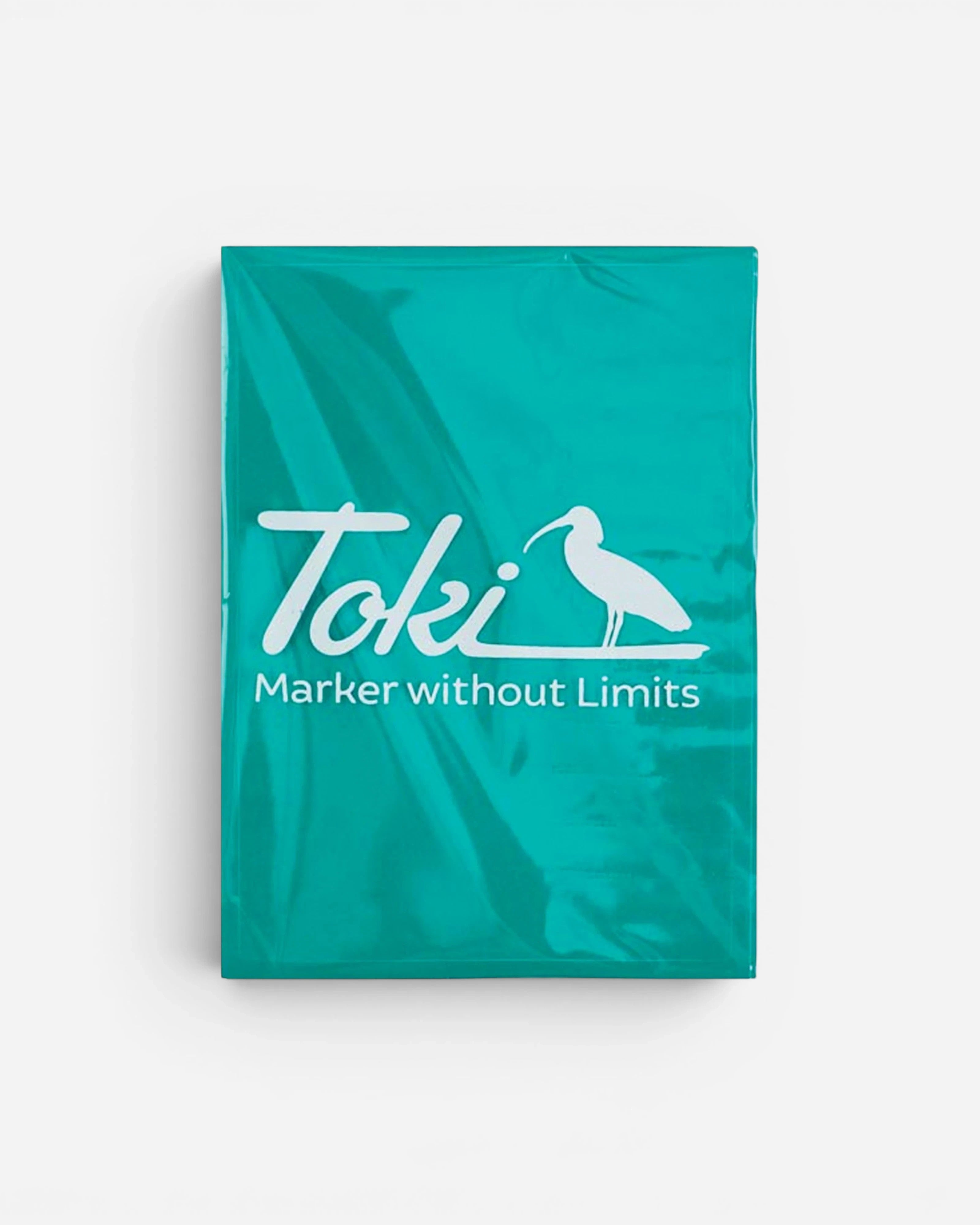 Astrofat Toki Cracker Eggshell stickers in neon turquoise. Pack of 50 stickers.