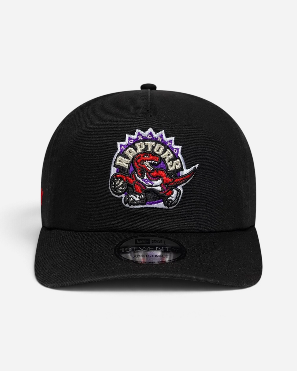 Astrofat black 19TWENTY Toronto Raptors NBA snapback cap with a curved visor and embroidered team logo