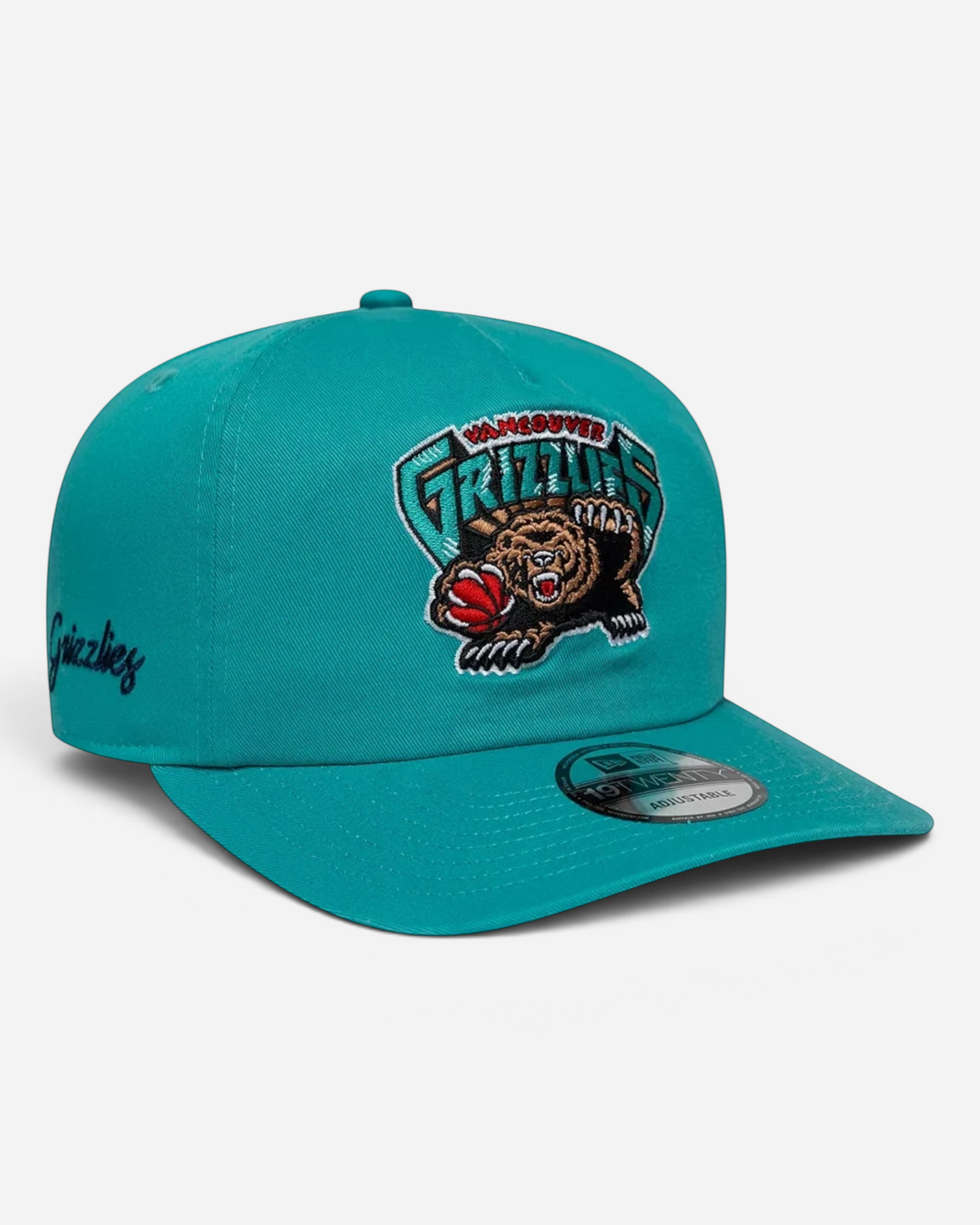 Astrofat 19TWENTY Vancouver Grizzlies turquoise adjustable snapback cap with curved visor and embroidered team logo