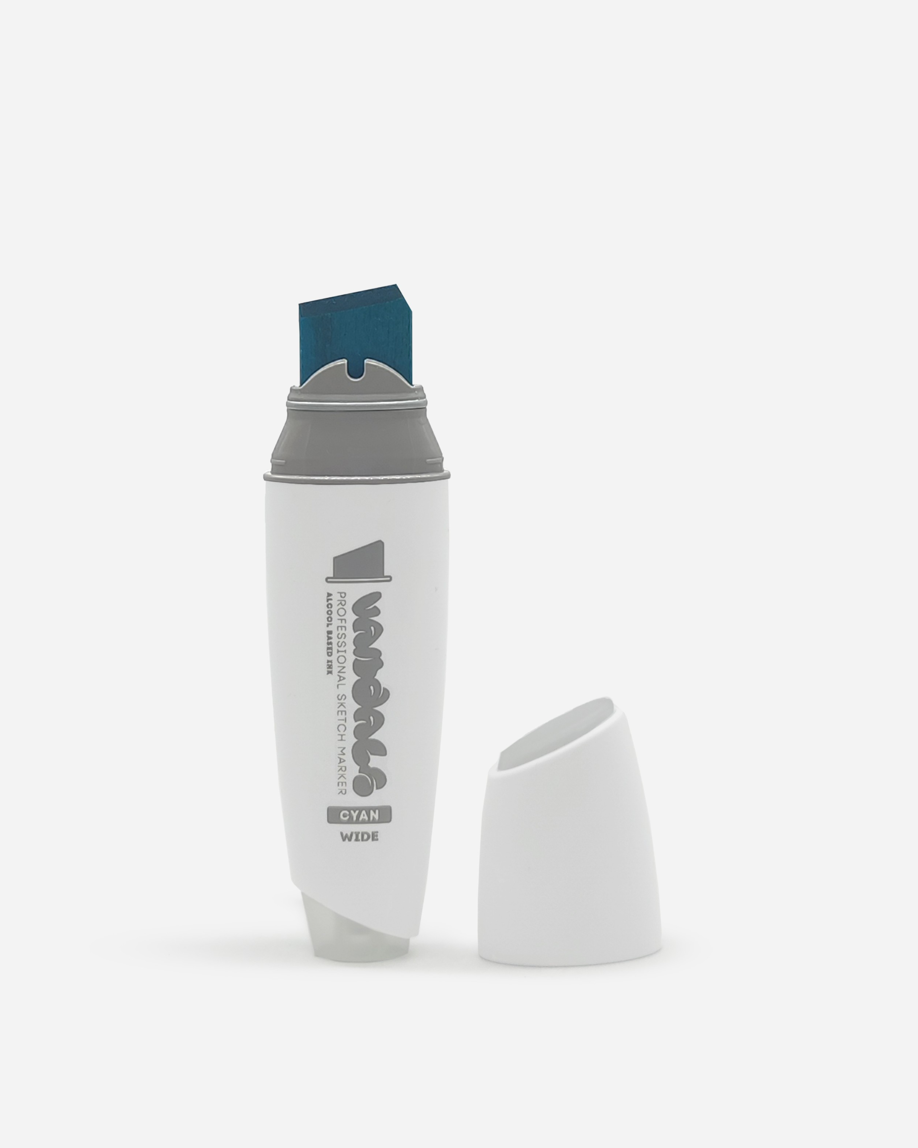 Astrofat Vandals Wide cyan professional marker with a 20mm chisel tip for bold lettering and high-coverage art.