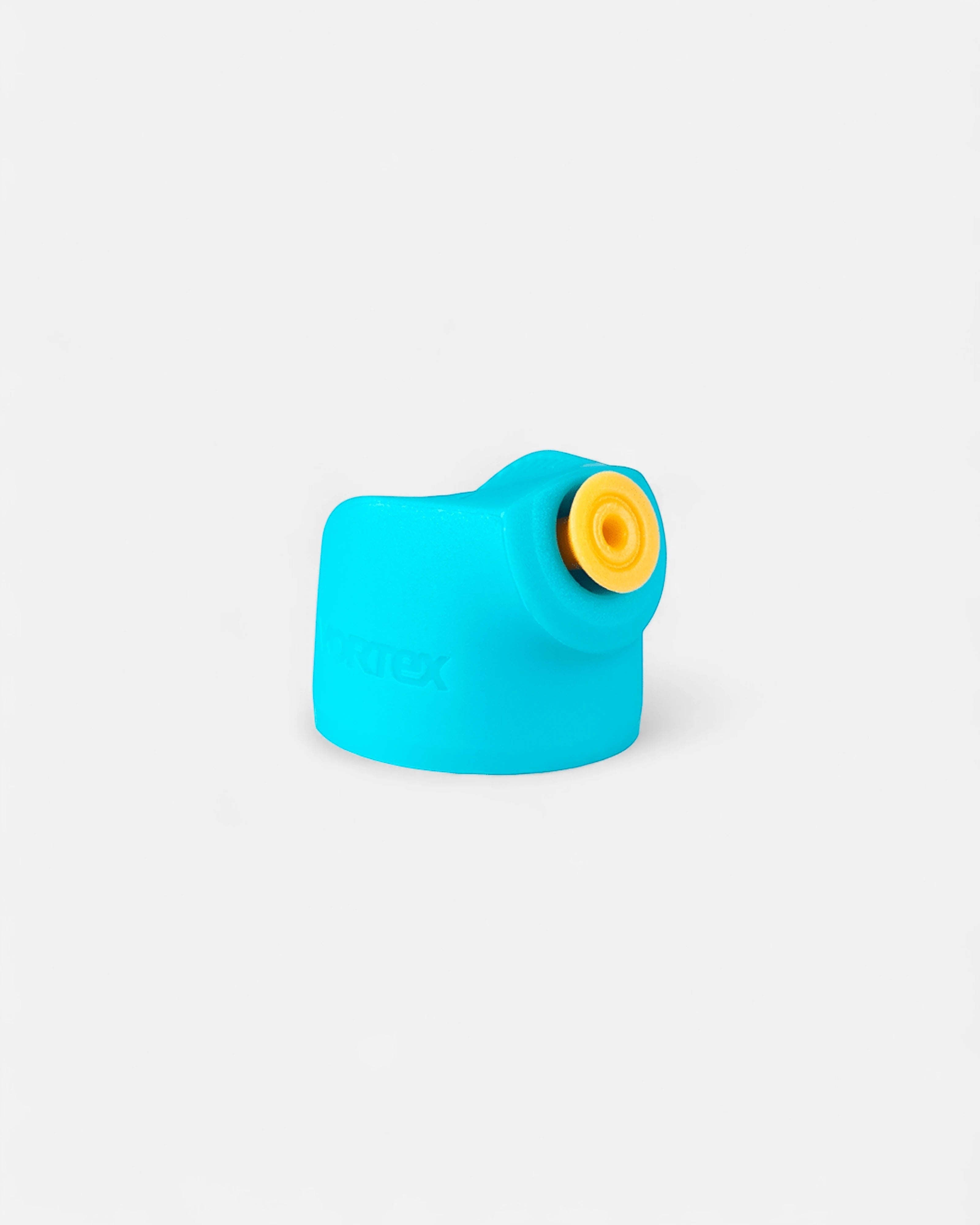 Astrofat Nightquill Vortex Halo Male cap, bright blue with yellow nozzle, designed for wide spray coverage.