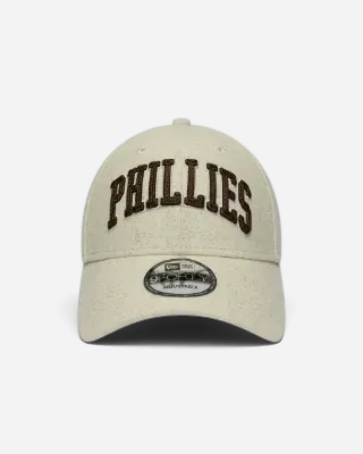 Astrofat 9FORTY Philadelphia Phillies baseball cap in stone beige with dark brown embroidered wordmark and curved visor