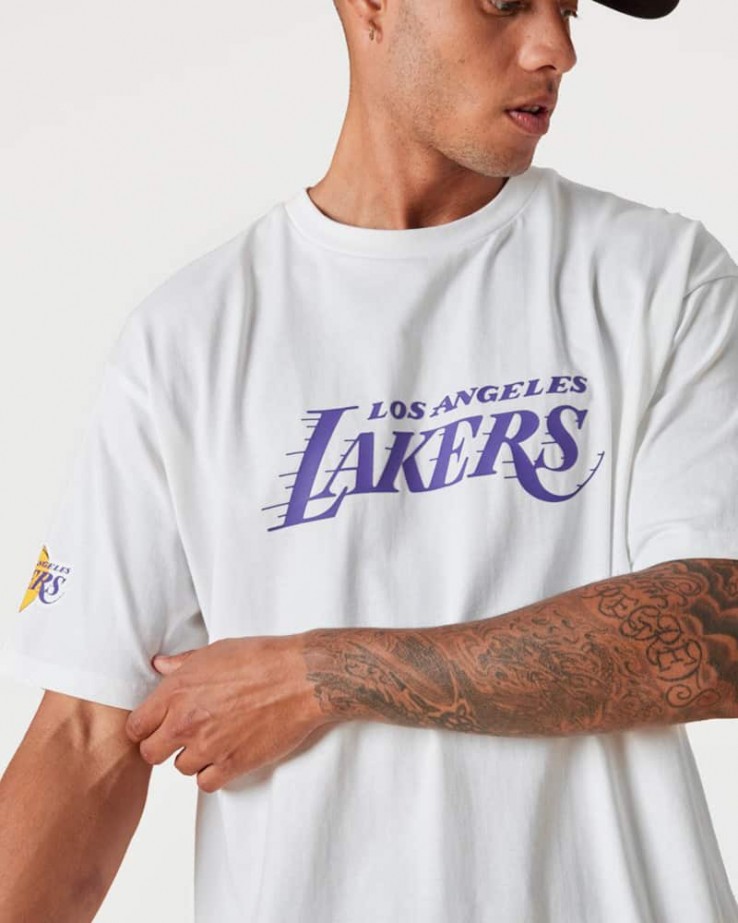 Marca Maglietta da uomo New EraNew Era LA Lakers Washed Team 