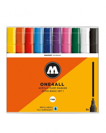 MOLOTOW - One 4 All 227 HS 4mm 10x Marker Basic Kit