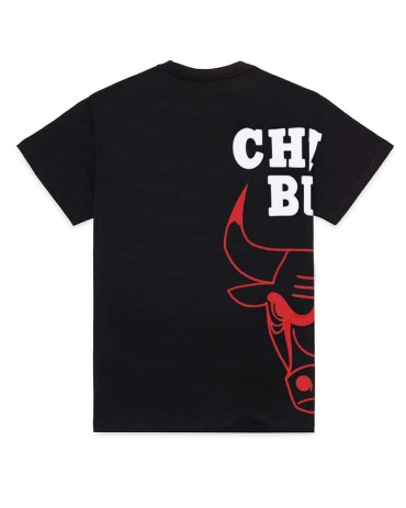 NEW ERA NBA Chicago Bulls Half Logo Oversize Tee Black Red