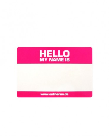 OTR magnets - HELLO MY NAME Medium Pink