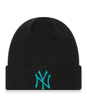 NEW ERA League Essential New York Yankees Cuff Knit Beanie Black Teal