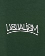 USUAL Usualism Embroidery T-shirt Bottle Green