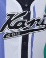 KARL KANI KK Serif Varsity Striped Baseball Shirt Baseball Shirt