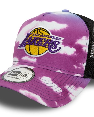 NEW ERA NBA Trucker Cloud All Over Print Los Angeles Lakers Purple/ White