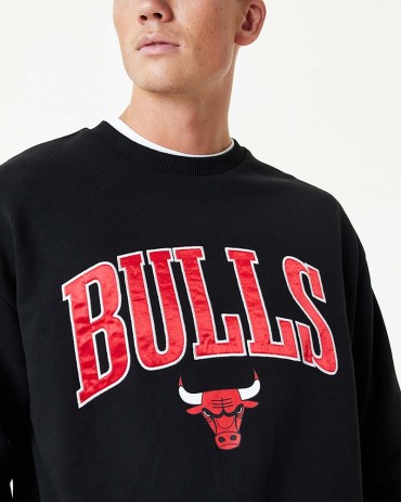 NEW ERA NBA Chicago Bulls Applique Crewneck Black