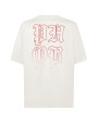 PHOBIA Red Mouth Print Off White Tee
