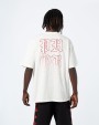 PHOBIA Red Mouth Print Off White Tee