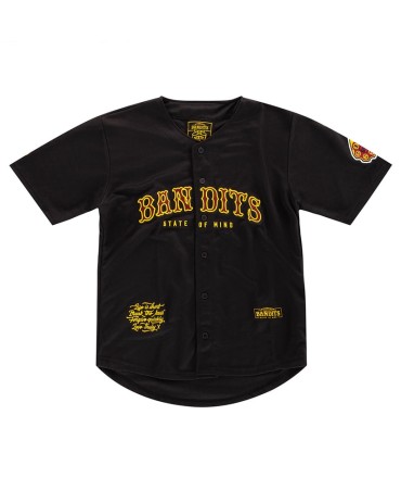 5TATE OF MIND - Bandits Baseball Shirt Black