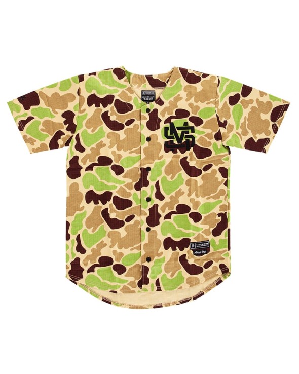 5TATE OF MIND - Ripstop Baseball Shirt Camouflage