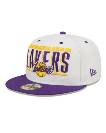 NEW ERA 9FIFTY NBA Los Angeles Lakers White Crown Retro Title Snapback