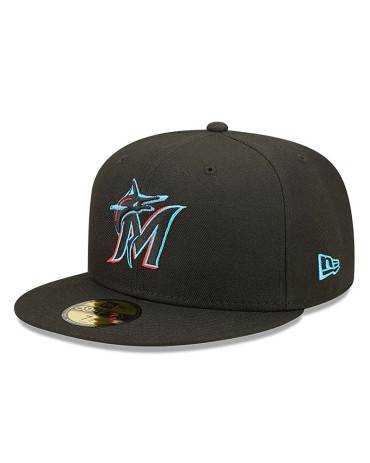 NEW ERA 59FIFTY Fitted Miami Marlins Authentic On Field Game Nero