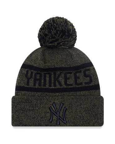 NEW ERA Jake Bobble Cuff Knit Beanie New York Yankees Olive/Black