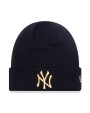 NEW ERA Metallic Beanie New York Yankees Black / Gold